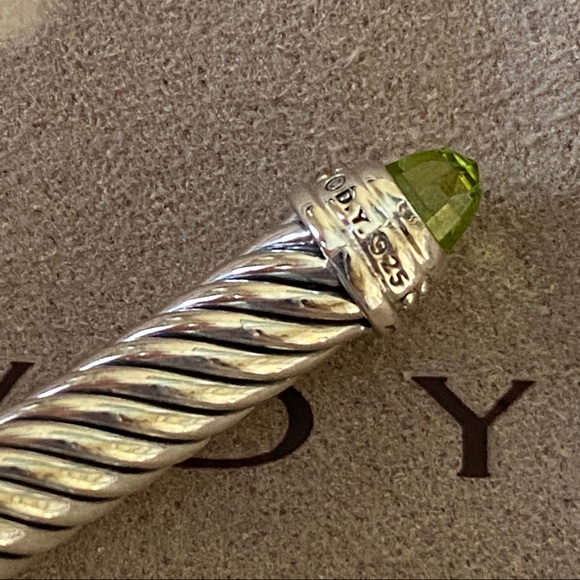 David Yurman 5mm Diamond & Peridot Bracelet - Picture 5 of 8